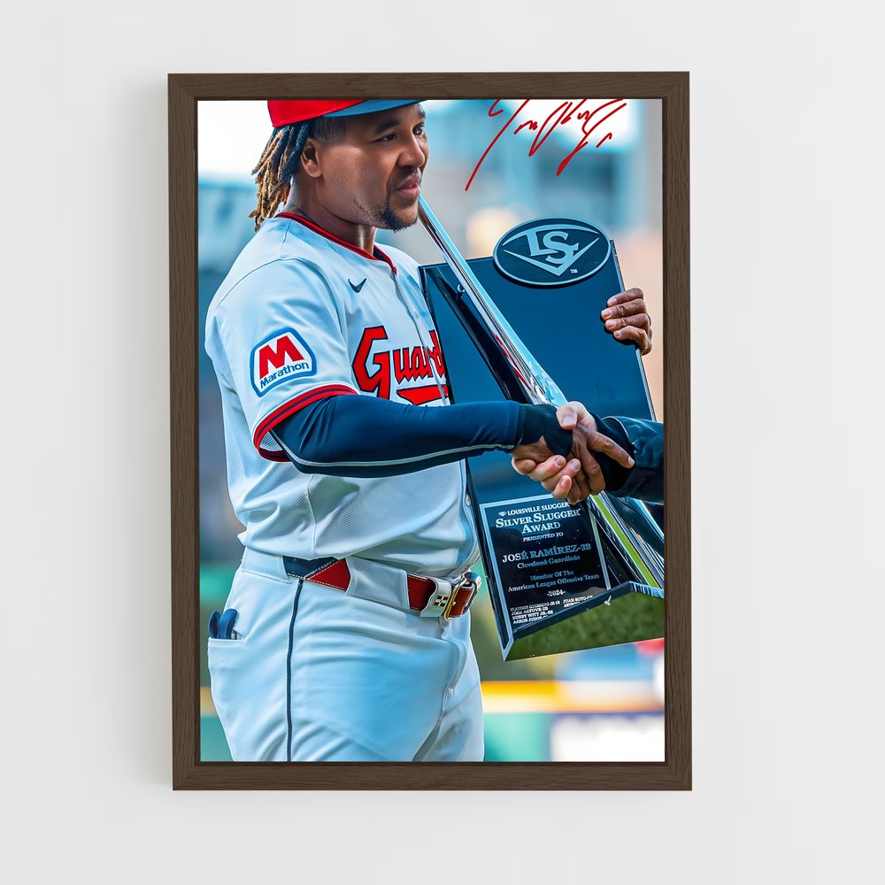Poster Jose Ramirez – affiche Baseball (vue 5)